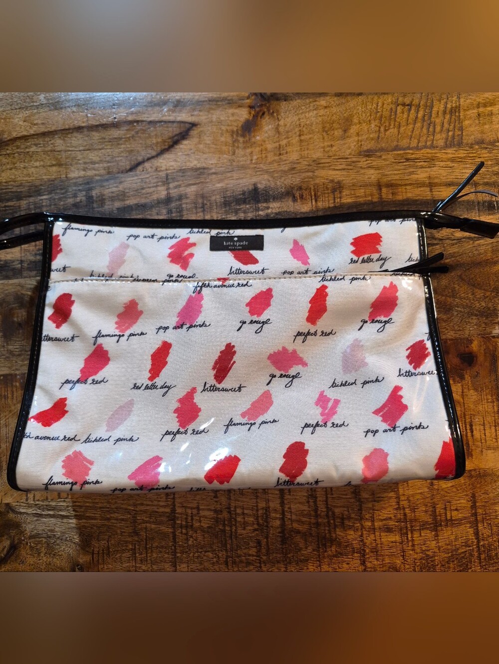 Kate Spade Heddy Large Cosmetic Bag from the "Lilac Court" collection